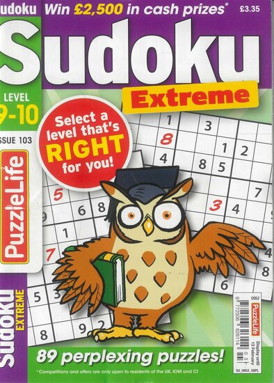 Puzzlelife Sudoku Extreme 9-10 Magazine